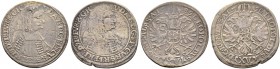 SCHWEIZ. GRAUBÜNDEN. Die Münzen des Bistums Chur. Ulrich VI. Von Mont, 1661-1692. Lot. 15 Kreuzer (Viertelgulden) 1689, Chur & 15 Kreuzer 1690. Beide ...