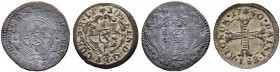 SCHWEIZ. GRAUBÜNDEN. Die Münzen des Bistums Chur. Joseph Benedikt von Rost, 1728-1754. Lot. Bluzger 1740, Chur & 2 Kreuzer 1741. D.T. 892b, 888b. HMZ ...