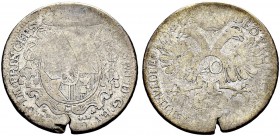 SCHWEIZ. GRAUBÜNDEN. Die Münzen des Bistums Chur. Joseph Benedikt von Rost, 1728-1754. 20 Kreuzer 1742, Chur. Ovales fünffeldiges Wappen, darüber Bisc...