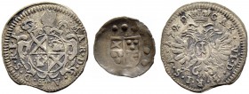 SCHWEIZ. GRAUBÜNDEN. Prägung der Abtei Disentis aus dem 18. Jahrhundert. Marian von Castelberg, 1724-1742. Kreuzer 1729, Bonaduz. Variante mit ungetei...