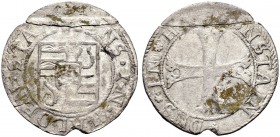 SCHWEIZ. GRAUBÜNDEN. Die Münzen der Herrschaft Haldenstein. Thomas I. von Schauenstein-Ehrenfels, 1609-1628. Batzen o. J. Grosses fünffeldiges, spanis...