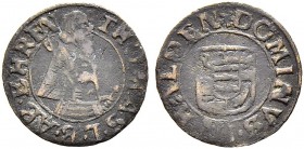SCHWEIZ. GRAUBÜNDEN. Die Münzen der Herrschaft Haldenstein. Thomas I. von Schauenstein-Ehrenfels, 1609-1628. Unbestimmte Münze o. J., Haldenstein. Hüf...