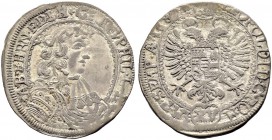 SCHWEIZ. GRAUBÜNDEN. Die Münzen der Herrschaft Haldenstein. Georg Philipp von Schauenstein, 1671-1695. 15 Kreuzer (Viertelgulden) 1689, Haldenstein. G...