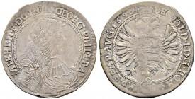 SCHWEIZ. GRAUBÜNDEN. Die Münzen der Herrschaft Haldenstein. Georg Philipp von Schauenstein, 1671-1695. Gulden (2/3 Taler) 1690, Haldenstein. Grosses B...