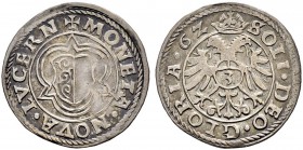 SCHWEIZ. LUZERN. Groschen 1562, Luzern. + MONETA . NOVA . LVCERNEN . 2.31 g. Wiel. (Luzern) 38b. HMZ 2-621c (dieses Expl. Abgebildet). Gutes sehr schö...