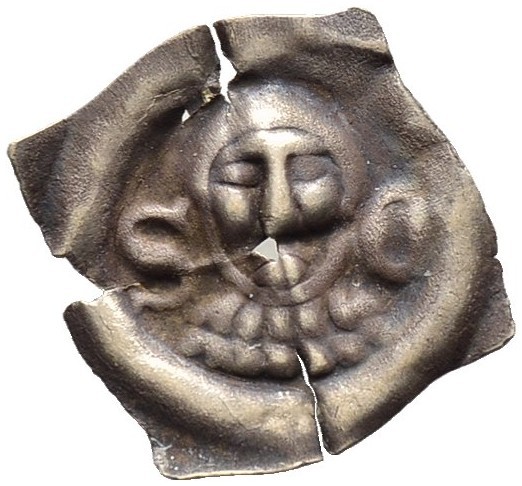 SCHWEIZ. SOLOTHURN. Vierzipfliger Pfennig o. J., Solothurn. Hl. Ursus von vorne ...