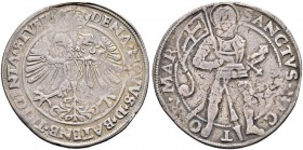 SCHWEIZ. SOLOTHURN. Beischlag o. J., Batenbourg. Wilhelm von Bronkhorst (1536-1573). Doppeladler mit Wappen auf der Brust, darüber eine Krone, die in ...