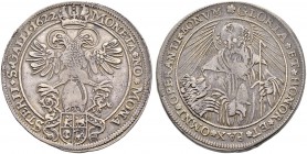 SCHWEIZ. ST. GALLEN. Die Münzen der Abtei St. Gallen. Bernhard Müller von Ochsenhausen, 1594-1630. Taler 1622. 28.09 g. Sattler 16. D.T. 1398c. HMZ 2-...