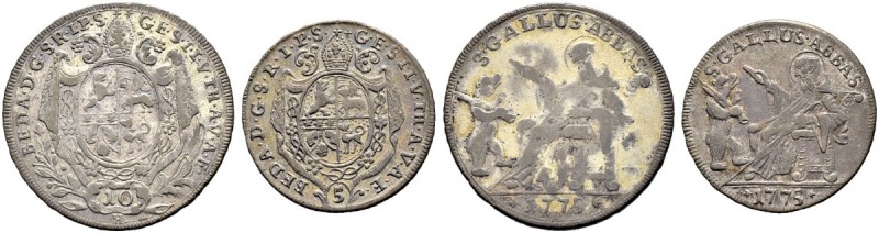 SCHWEIZ. ST. GALLEN. Die Münzen der Abtei St. Gallen. Beda Angehrn von Hagenwil,...