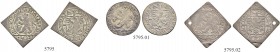 SCHWEIZ. ST. GALLEN. Die Münzen von Stadt und Kanton St. Gallen. Lot. Batzen 1622, St. Gallen & Batzenklippe 1622 im einfachen Gewicht (2, davon 1 x m...