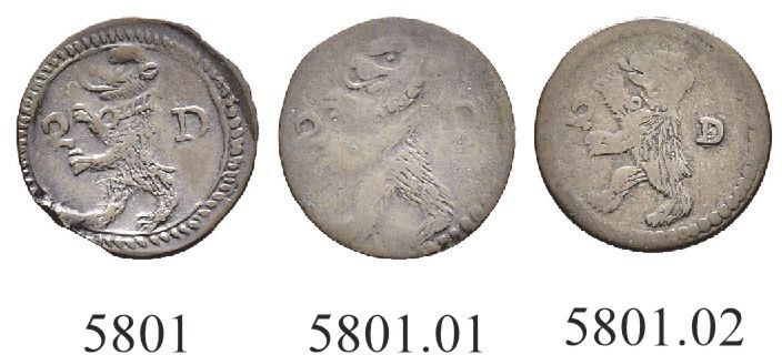 SCHWEIZ. ST. GALLEN. Die Münzen von Stadt und Kanton St. Gallen. Lot. 2 Pfennig ...