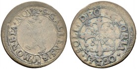 SCHWEIZ. ST. GALLEN. Die Münzen von Stadt und Kanton St. Gallen. Groschen 1720, St. Gallen. Beidseits Mzz. A in einem Oval. 1.69 g. TZN 121a. D.T. 819...