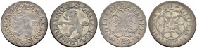 SCHWEIZ. ST. GALLEN. Die Münzen von Stadt und Kanton St. Gallen. Lot. Batzen 1721, St. Gallen. 2 Varianten. Eine davon mit Blumenstrauss unten auf dem...