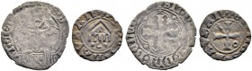 SCHWEIZ. WAADT / VAUD. Guillaume de Challand, 1406-1431. Lot. Demi Gros o. J., Lausanne & Denier o. J. Prägeperiode: „ancienne monnaie“. Dolivo (SMK I...