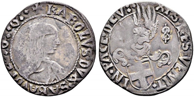 SCHWEIZ. WAADT / VAUD. Savoyische Münzstätte Cornavin. Herzog Carlo I, 1482-1490...