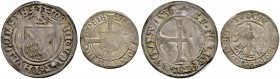 SCHWEIZ. ZÜRICH. Zürich, Stadt. Lot. Batzen 1530, Zürich & Schilling 1530. Hürlimann 933, 1043. HMZ 2-1127j, 2-1130i. Batzen: Selten / Rare. Batzen: G...