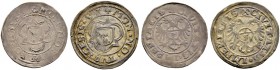 SCHWEIZ. ZÜRICH. Zürich, Stadt. Lot. Groschen 1556, Zürich & Groschen 1557 Umschrift mit ...TVRICESIS (sic.). Beide Mzmstr. Gutenson. Hürlimann 981 va...