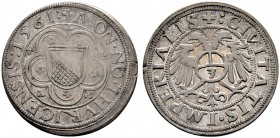 SCHWEIZ. ZÜRICH. Zürich, Stadt. Groschen 1561, Zürich. Mzmstr. Stampfer. 2.25 g. Hürlimann 996 var. HMZ 2-1128p. Selten / Rare. Sehr schön-fast vorzüg...