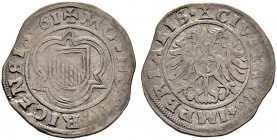 SCHWEIZ. ZÜRICH. Zürich, Stadt. Groschen 1561, Zürich. Variante, welche nur die mindere Jahreszahl 61 aufweist. Mzmstr. Gutenson. 2.50 g. Hürlimann 99...