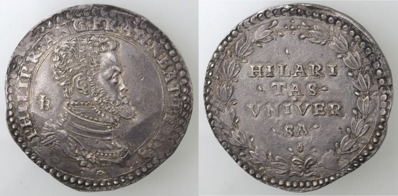 Zecche Italiane. Napoli. Filippo II. 1554-1556. Ducato. Ag. Da principe. Mag. 13...