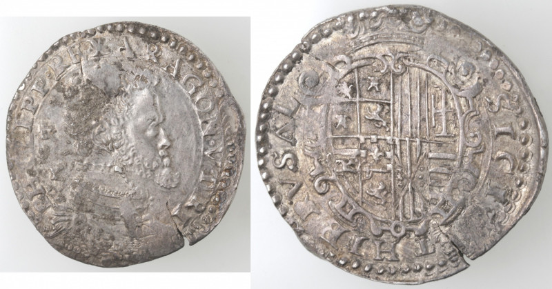 Zecche Italiane. Napoli. Filippo II. 1556-1598. Mezzo Ducato. Ag. Mag. 24. Peso ...