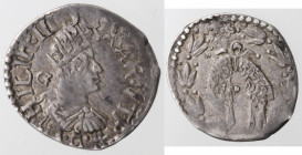 Napoli. Filippo III. 1598-1621. Mezzo Carlino. sigle GF dietro la testa e I GF sotto la testa. Ag.
