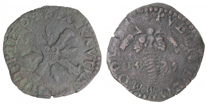 Zecche Italiane. Napoli. Filippo III. 1598-1621. Tornese 1599. Ae. Mag. 51. Peso...