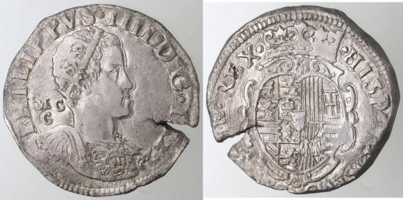 Zecche Italiane. Napoli. Filippo IV. 1621-1665. Mezzo Ducato 1622. Ag. Mag. 12. ...
