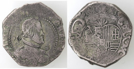 Napoli. Filippo IV. 1621-1665. Mezzo Ducato 1648. Ag. 