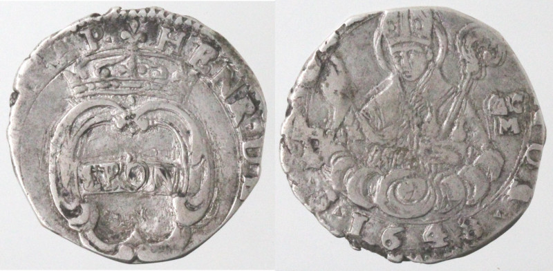 Zecche Italiane. Napoli. Repubblica Napoletana. 1647-1648. 15 Grana 1648. GAC M....
