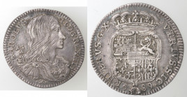 Napoli. Carlo II. 1674-1700. Carlino 1689. Ag.