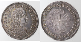 Napoli. Carlo II. 1674-1700. 8 Grana 1688. Ag.