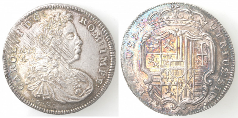 Zecche Italiane. Napoli. Carlo VI. 1711-1734. Mezza Piastra 1730. Ag. Mag. 103. ...