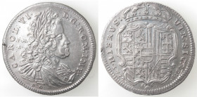 Napoli. Carlo VI. 1711-1734. Mezza Piastra 1732. Ag.