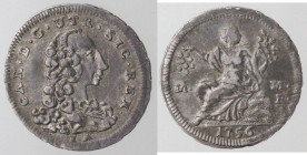 Napoli. Carlo di Borbone. 1734-1759. 5 Grana 1756. Ag.