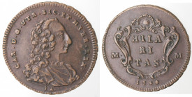 Napoli. Carlo di Borbone. 1734-1759. Grano 1756. Ae.