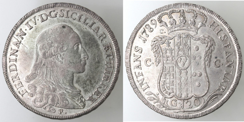 Zecche Italiane. Napoli. Ferdinando IV. 1759-1798. Piastra 1789 P. Ag. Mag. 247....