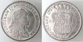 Napoli. Ferdinando IV. 1759-1798. Piastra 1789 P. Ag.