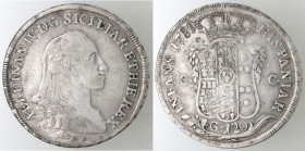 Napoli. Ferdinando IV. 1759-1798. Piastra 1789 D.P. Ag. Mag. Manca. 