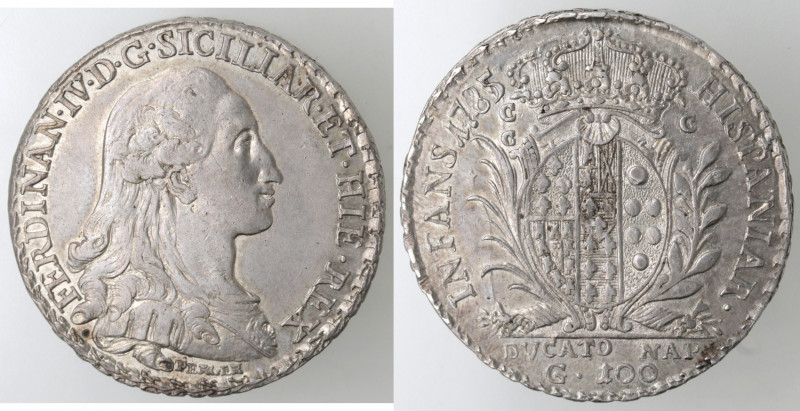 Zecche Italiane. Napoli. Ferdinando IV. 1759-1798. Ducato 1785. Ag. Mag. 261. Pe...