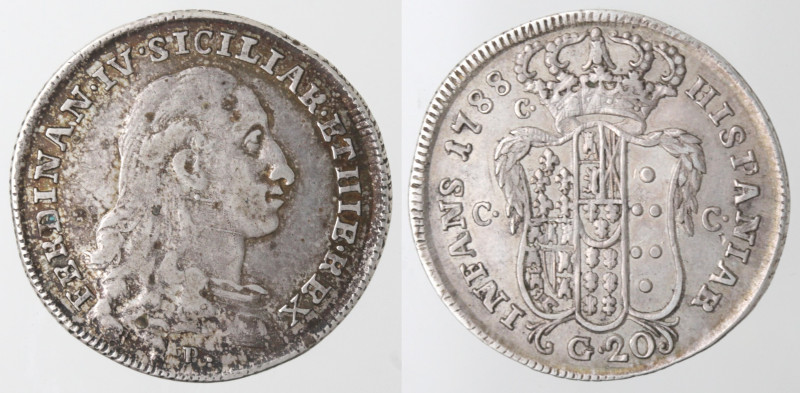 Zecche Italiane. Napoli. Ferdinando IV. 1759-1798. Tarì 1788. Ag. Mag. 276. Peso...