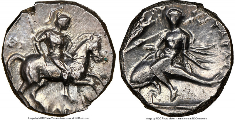 CALABRIA. Tarentum. Ca. 281-240 BC. AR stater or didrachm (20mm, 6.59 gm, 12h). ...