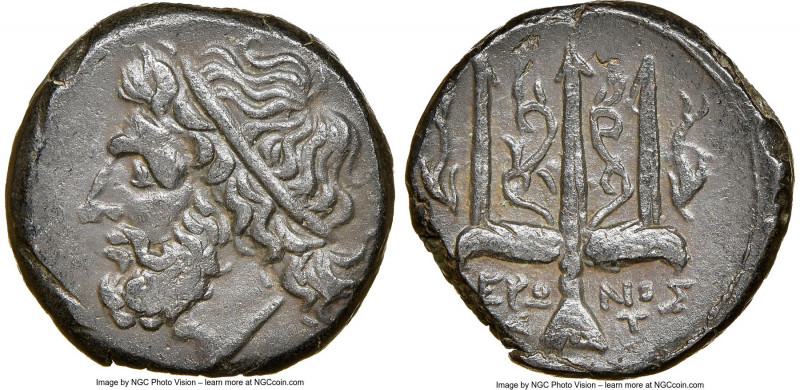 SICILY. Syracuse. Hieron II (ca. 275-215 BC). AE litra (19mm, 10h). NGC XF. Head...