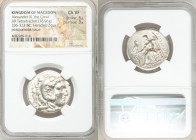 MACEDONIAN KINGDOM. Alexander III the Great (336-323 BC). AR tetradrachm (27mm, 16.96 gm, 5h). NGC Choice VF 5/5 - 3/5. Posthumous issue of uncertain ...