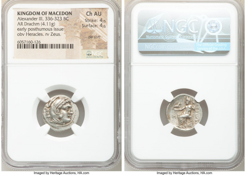 MACEDONIAN KINGDOM. Alexander III the Great (336-323 BC). AR drachm (17mm, 4.11 ...