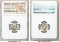 MACEDONIAN KINGDOM. Alexander III the Great (336-323 BC). AR drachm (17mm, 4.11 gm, 12h). NGC Choice AU 4/5 - 4/5, die shift. Posthumous issue of unce...
