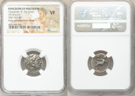 MACEDONIAN KINGDOM. Alexander III the Great (336-323 BC). AR drachm (17mm, 1h). NGC VF. Posthumous issue of Abydus, ca. 310-301 BC. Head of Heracles r...