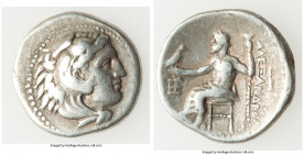 MACEDONIAN KINGDOM. Alexander III the Great (336-323 BC). AR drachm (18mm, 4.18 gm, 11h). About VF. Lifetime issue of Sardes, ca. 334-323 BC. Head of ...