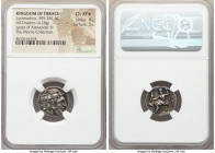 THRACIAN KINGDOM. Lysimachus (305-281 BC). AR drachm (18mm, 4.28 gm, 11h). NGC Choice XF S 4/5 - 5/5. In the types of Alexander III the Great of Maced...