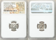 THRACIAN KINGDOM. Lysimachus (305-281 BC). AR drachm (17mm, 4.42 gm, 12h). NGC Choice VF 5/5 - 4/5. Posthumous issue of 'Colophon' in the name and typ...